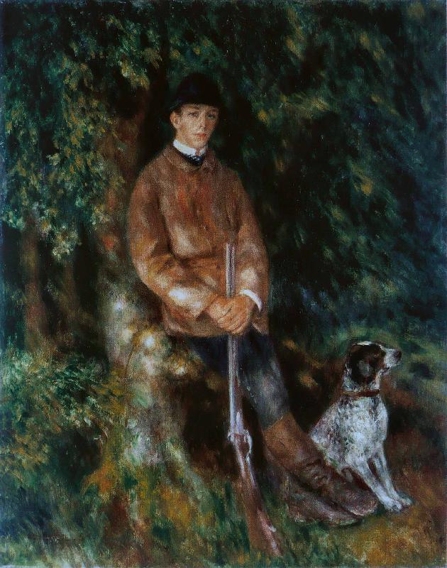 Pierre Auguste Renoir Portrait of Alfred Berard with His Dog Sweden oil painting art